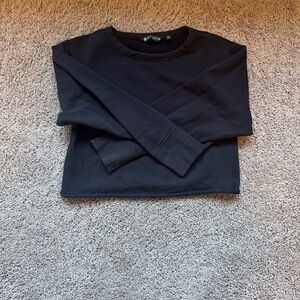 Athleta Women's Classic Black Cropped Sweatshirt